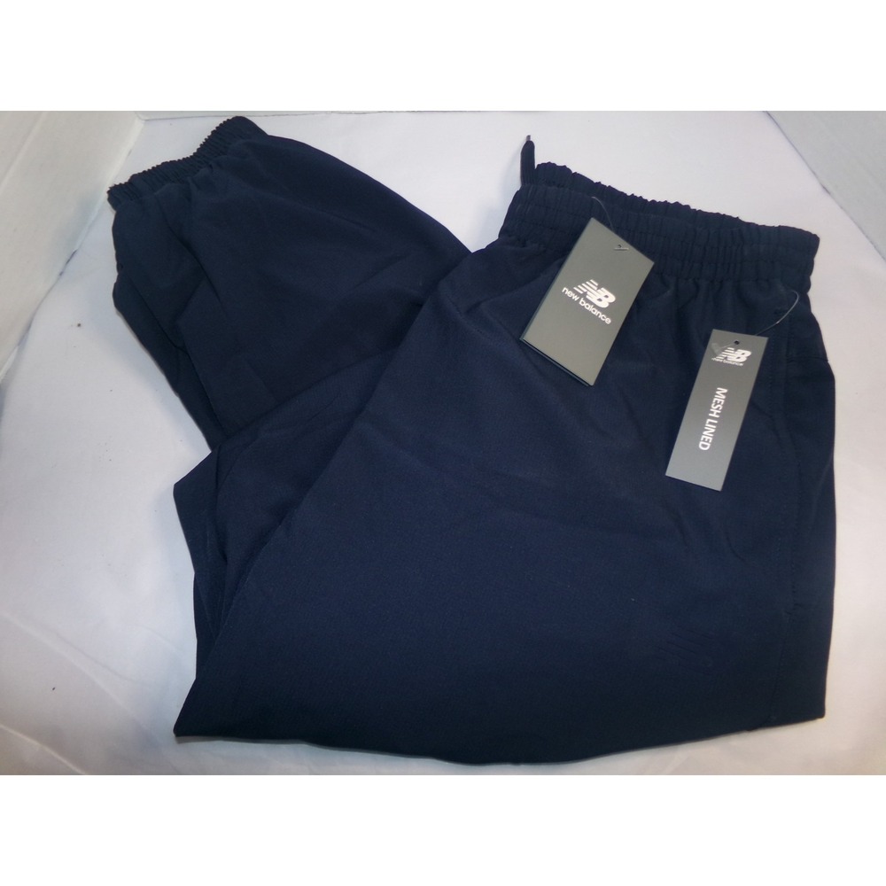 NEW BALANCE MENS MESH LINED JOGGER TRACK PANT~NAVY~SZ LRG~NWT
